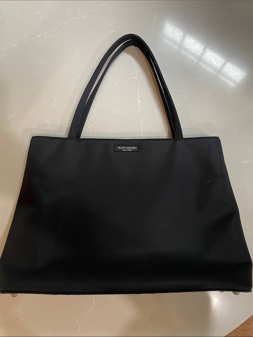 Vintage kate spade Black Nylon Tote with Dual Handles